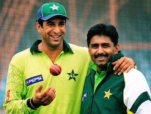 Wasim Akram and Javed Minyadad