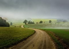 winter and rural villege
