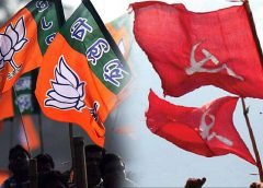 bjp and cpim flag