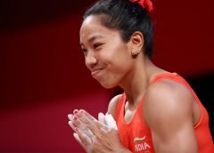 chanu win silver